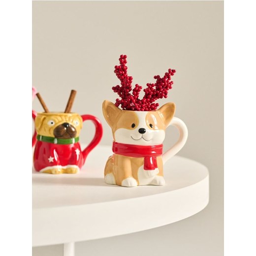 Sinsay - Kubek w kształcie psa Corgi - wielobarwny - id: 347GV-MLC - marki Sinsay - 186667699 Sinsay - Kubek w kształcie psa Corgi - wielobarwny ze sklepu Sinsay w kategorii Kubki - zdjęcie 186667699