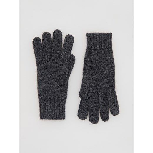 Reserved - Wełniane rękawiczki z kaszmirem - ciemnoszary ze sklepu Reserved w kategorii Rękawiczki damskie - zdjęcie 186668098