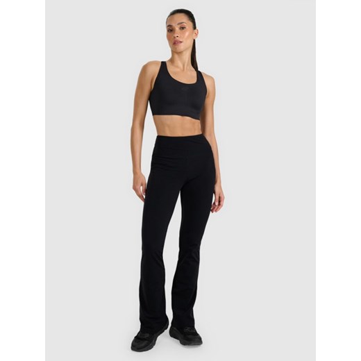 Damskie legginsy ocieplane 4F 4FWAW25TTROF1195 - czarne ze sklepu Sportstylestory.com w kategorii Spodnie damskie - zdjęcie 186668549