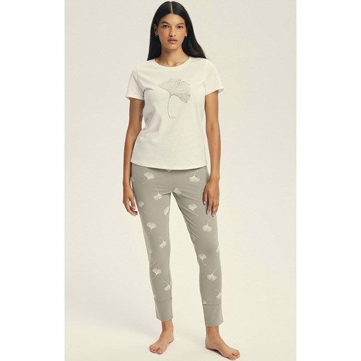 Esotiq dwuczęściowa piżama damska Cervia 43835-01X, Kolor kremowo-zielony, Rozmiar L, Esotiq ze sklepu Primodo w kategorii Piżamy damskie - zdjęcie 186671197