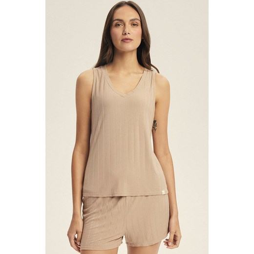 Esotiq krótka piżama damska Jenius 44108-80X, Kolor beżowy, Rozmiar L, Esotiq ze sklepu Primodo w kategorii Piżamy damskie - zdjęcie 186671209