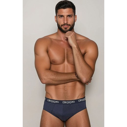 Kappa 2-pack granatowe slipy męskie bawełniane w sportowym stylu K1111, Kolor granatowy, Rozmiar S, Kappa ze sklepu Intymna w kategorii Majtki męskie - zdjęcie 186671379