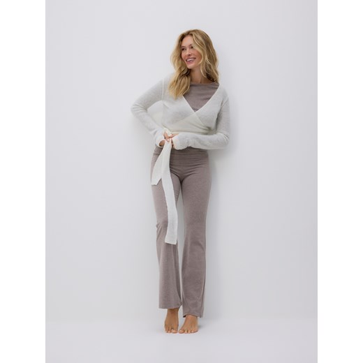 Reserved - Dzianinowa bluzka - brązowy Reserved XS Reserved