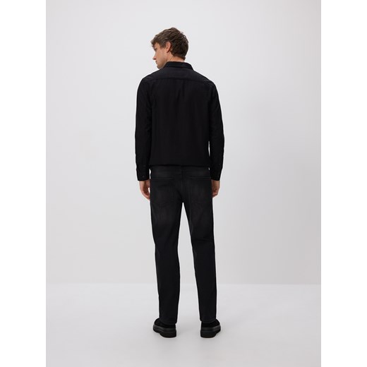 Reserved - Jeansy slim z efektem sprania - czarny Reserved 31 Reserved