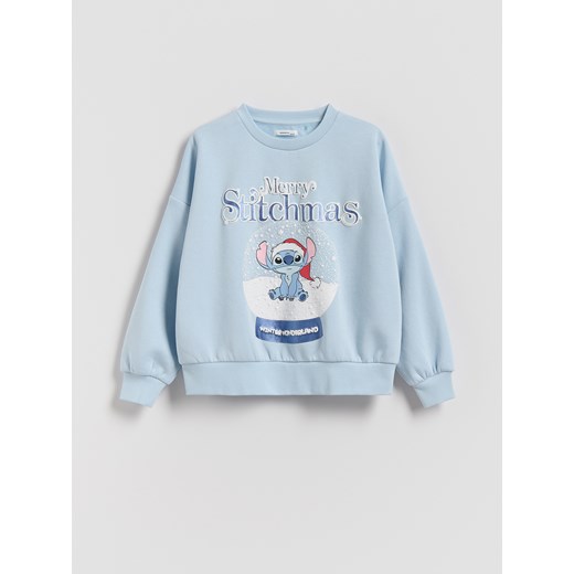 Reserved - Świąteczna bluza Lilo i Stitch - jasnoniebieski ze sklepu Reserved w kategorii Bluzy dziewczęce - zdjęcie 186672898