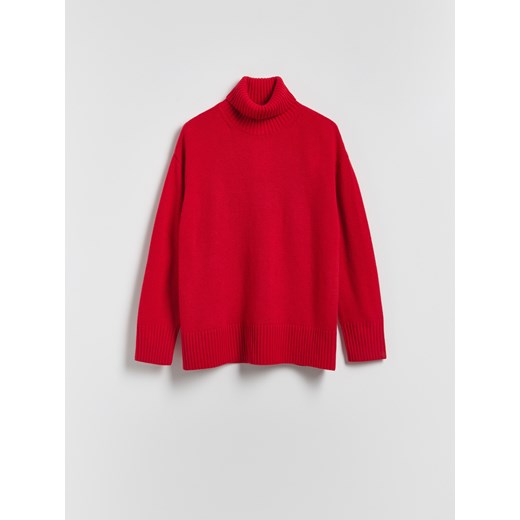 Reserved - Golf z wełną - czerwony ze sklepu Reserved w kategorii Swetry damskie - zdjęcie 186672929