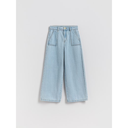 Reserved - Jeansy super wide leg - niebieski ze sklepu Reserved w kategorii Spodnie dziewczęce - zdjęcie 186673119