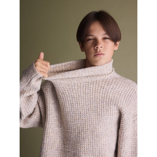 Reserved - Golf z domieszką wełny - złamana biel ze sklepu Reserved w kategorii Swetry dziewczęce - zdjęcie 186673146