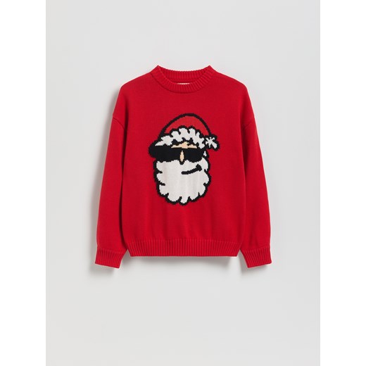 Reserved - Świąteczny sweter - czerwony ze sklepu Reserved w kategorii Bluzy chłopięce - zdjęcie 186673165