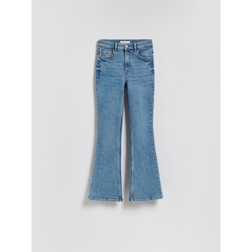 Reserved - Jeansy flare z krótszą nogawką - niebieski ze sklepu Reserved w kategorii Jeansy damskie - zdjęcie 186673198