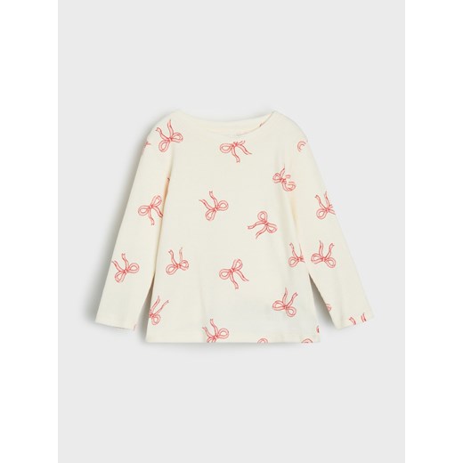 Sinsay - Koszulki z długimi rękawami 2 pack - kremowy Sinsay 92 (1 Sinsay