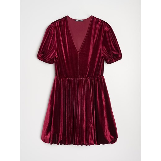 Sinsay - Sukienka mini bombka - brązowy Sinsay L Sinsay