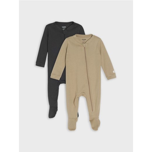 Sinsay - Bawełniany pajacyk 2 pack - brązowy - id: 020DG-19X - marki Sinsay - 186674157 Sinsay - Bawełniany pajacyk 2 pack - brązowy ze sklepu Sinsay w kategorii Pajacyki - zdjęcie 186674157