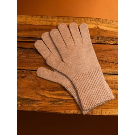 Sinsay - Rękawiczki z domieszką wełny - beżowy Sinsay One Size Sinsay