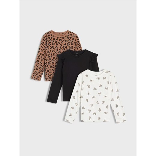 Sinsay - Koszulki z długimi rękawami 3 pack - wielobarwny ze sklepu Sinsay w kategorii T-shirty chłopięce - zdjęcie 186674255