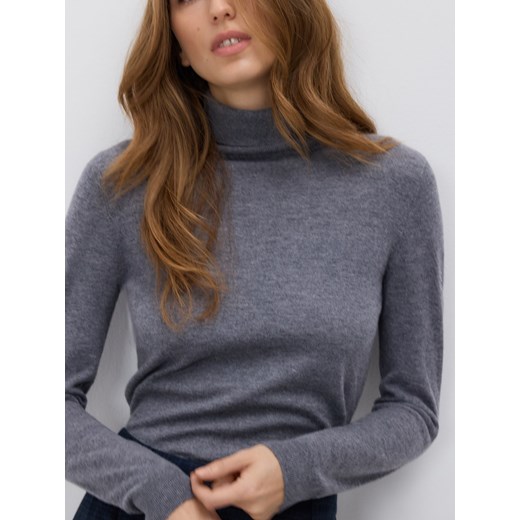 Reserved - Wełniany sweter z golfem - szary Reserved XL Reserved