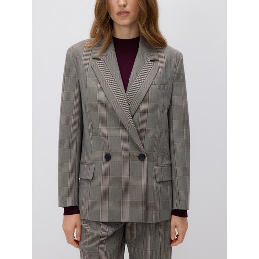 Reserved - Dwurzędowa marynarka w kratę - wielobarwny ze sklepu Reserved w kategorii Marynarki damskie - zdjęcie 186677877