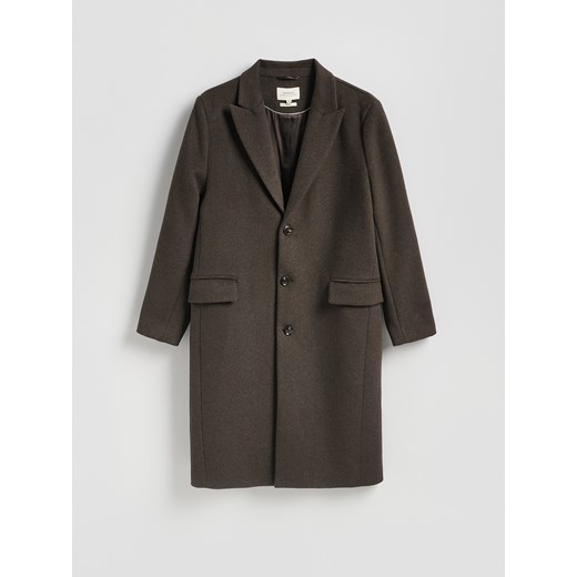 Reserved - Płaszcz z wełną - zielony ze sklepu Reserved w kategorii Płaszcze męskie - zdjęcie 186678019
