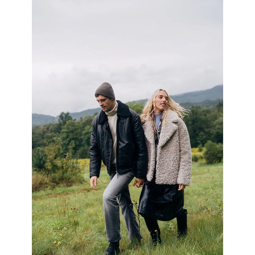 Reserved - Bluza z golfem - beżowy ze sklepu Reserved w kategorii Bluzy męskie - zdjęcie 186678368