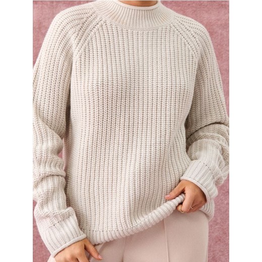Sinsay - Sweter o grubym splocie - kremowy ze sklepu Sinsay w kategorii Swetry damskie - zdjęcie 186679495