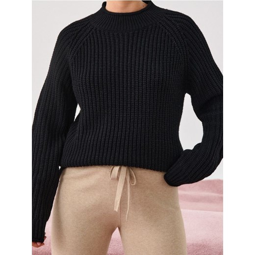 Sinsay - Sweter o grubym splocie - czarny ze sklepu Sinsay w kategorii Swetry damskie - zdjęcie 186679497