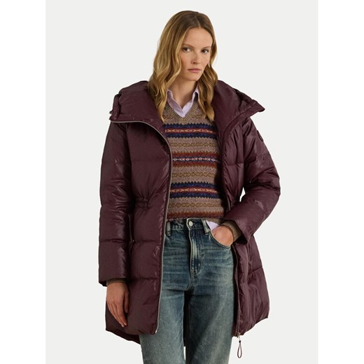 LAUREN RALPH LAUREN Płaszcz zimowy 297P04101002 Bordowy Regular Fit ze sklepu MODIVO w kategorii Płaszcze damskie - zdjęcie 186680068