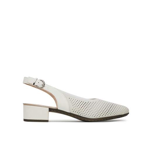Rieker Czółenka 47066-80 Biały ze sklepu MODIVO w kategorii Sandały damskie - zdjęcie 186680105