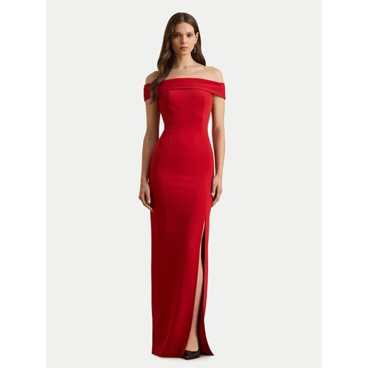 LAUREN RALPH LAUREN Sukienka wieczorowa 253982109004 Czerwony Slim Fit ze sklepu MODIVO w kategorii Sukienki - zdjęcie 186680108