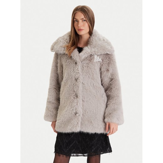 ONLY Futro Ashia 15356621 Szary Regular Fit ze sklepu MODIVO w kategorii Futra damskie - zdjęcie 186680138