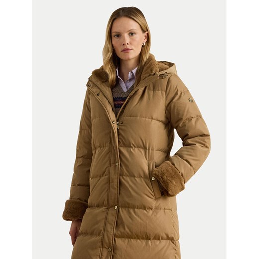 LAUREN RALPH LAUREN Płaszcz zimowy 297P04130001 Beżowy Regular Fit ze sklepu MODIVO w kategorii Płaszcze damskie - zdjęcie 186680167