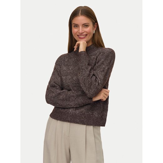Vero Moda Golf Virgo 10331875 Brązowy Regular Fit - id: 0000305537195 - marki Vero Moda - 186680208 Vero Moda Golf Virgo 10331875 Brązowy Regular Fit ze sklepu MODIVO w kategorii Swetry damskie - zdjęcie 186680208