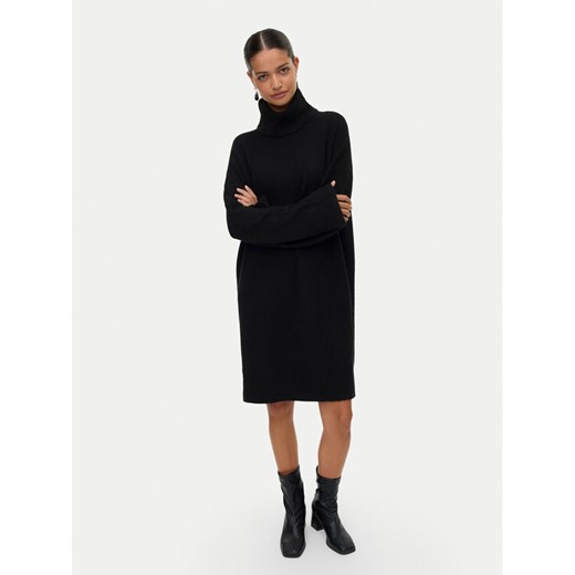 Vero Moda Sukienka dzianinowa Aquarius 10331900 Czarny Regular Fit ze sklepu MODIVO w kategorii Sukienki - zdjęcie 186680237