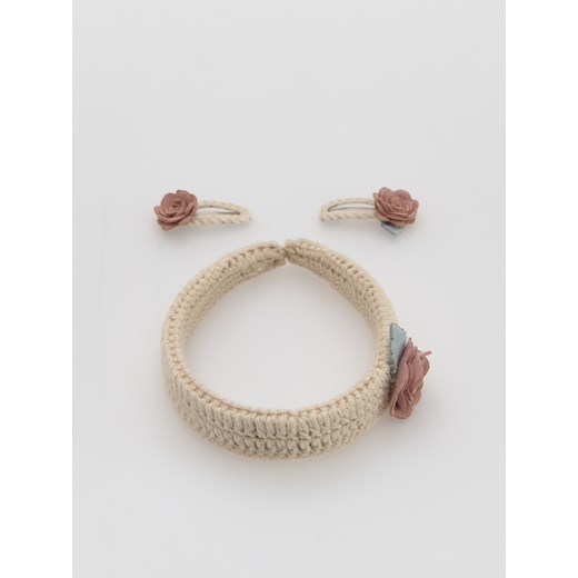 Reserved - Zestaw ozdób do włosów 3 pack - złamana biel ze sklepu Reserved w kategorii Ozdoby do włosów dziewczęce - zdjęcie 186681645