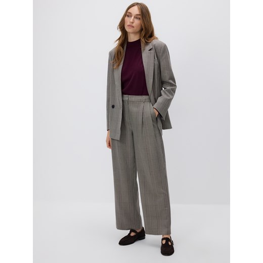 Reserved - Spodnie w kratę - wielobarwny ze sklepu Reserved w kategorii Spodnie damskie - zdjęcie 186681648