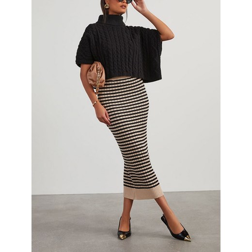 LA Angels Spódnica w kolorze beżowo-czarnym La Angels M okazja Limango Polska