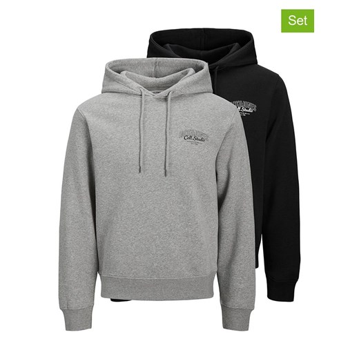Jack &amp; Jones Bluzy (2 szt.) w kolorze czarno-szarym ze sklepu Limango Polska w kategorii Bluzy męskie - zdjęcie 186682726
