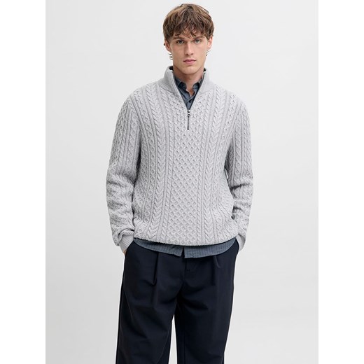Jack &amp; Jones Sweter w kolorze szarym ze sklepu Limango Polska w kategorii Swetry męskie - zdjęcie 186682936