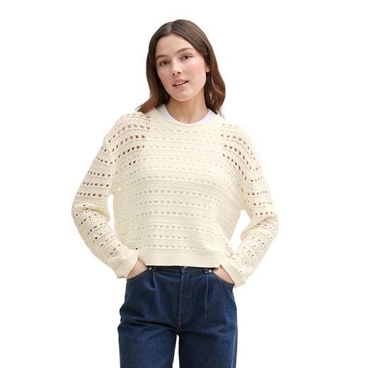 TOM TAILOR Denim Sweter w kolorze kremowym ze sklepu Limango Polska w kategorii Swetry damskie - zdjęcie 186682958
