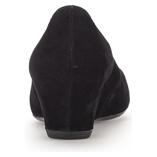 Gabor Skórzane czółenka w kolorze czarnym na koturnie Gabor 39 okazyjna cena Limango Polska