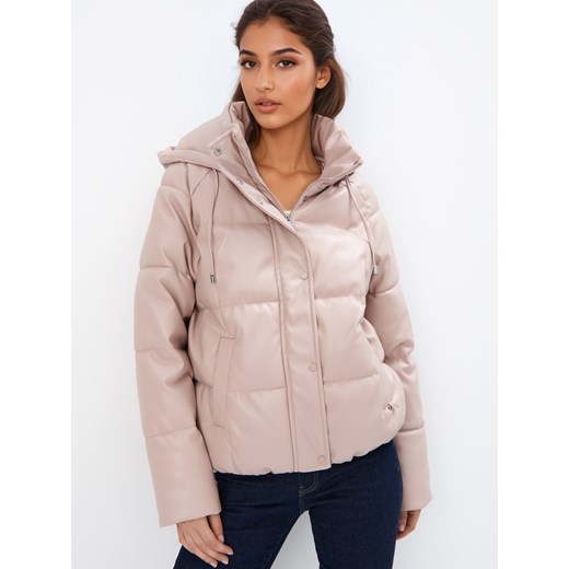 Mohito - Zimowa beżowa kurtka puffer - beżowy ze sklepu Mohito w kategorii Kurtki damskie - zdjęcie 186683888