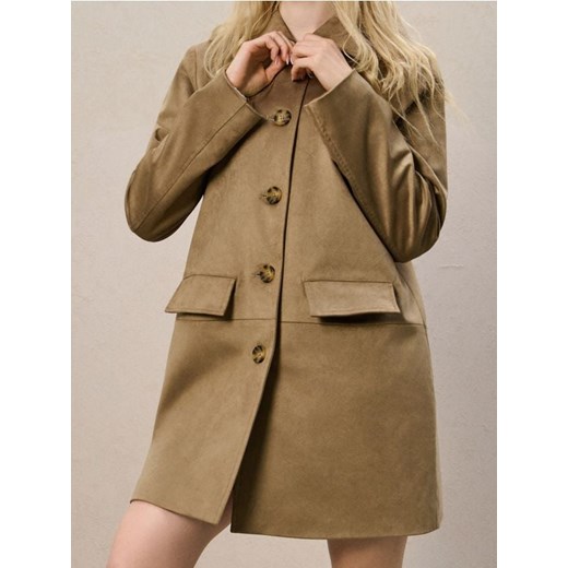 Sinsay - Płaszcz - zielony ze sklepu Sinsay w kategorii Płaszcze damskie - zdjęcie 186684726