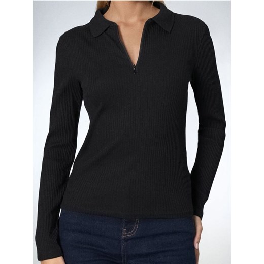 Sinsay - Bluzka z długim rękawem - czarny ze sklepu Sinsay w kategorii Bluzki damskie - zdjęcie 186684755