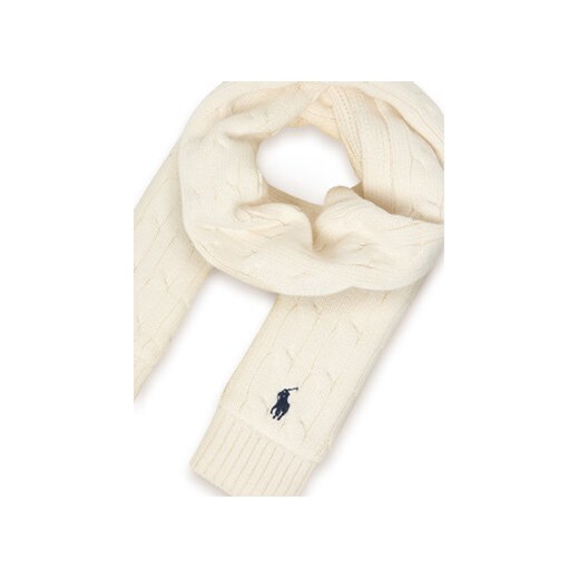 Szalik Polo Ralph Lauren 323953206005 Écru Polo Ralph Lauren S_M eobuwie.pl