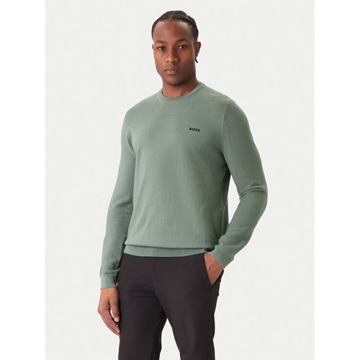 BOSS Sweter Momentum-X CN 50547507 Zielony Regular Fit ze sklepu MODIVO w kategorii Swetry męskie - zdjęcie 186685807