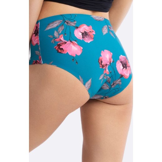 Julimex figi damskie Wild Rose Simple Brasil Maxi, Kolor turkusowy-wzór, Rozmiar 2XL, Julimex ze sklepu Primodo w kategorii Majtki damskie - zdjęcie 186685987