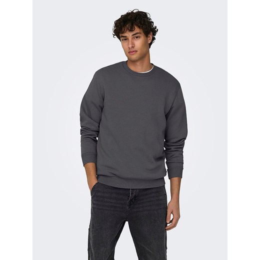 ONLY &amp; SONS Bluza &quot;Ceres&quot; w kolorze ciemnoszarym ze sklepu Limango Polska w kategorii Bluzy męskie - zdjęcie 186686239