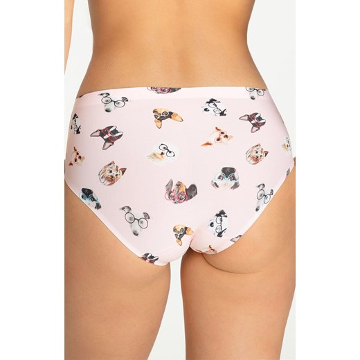 Julimex figi damskie Dogs Simple Classic, Kolor różowy-wzór, Rozmiar 2XL, Julimex ze sklepu Intymna w kategorii Majtki damskie - zdjęcie 186686975