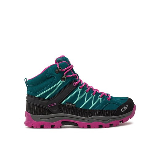Trekkingi CMP Rigel Mid Trekking Shoes Wp 3Q12944J Turkusowy ze sklepu eobuwie.pl w kategorii Buty trekkingowe damskie - zdjęcie 186688669