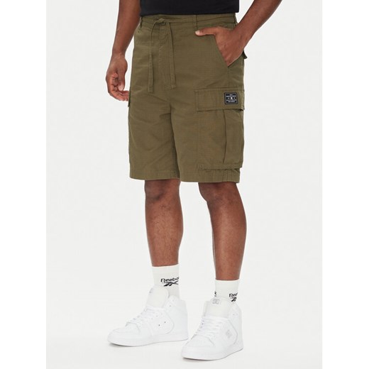 DC Shoes Szorty materiałowe Tundra ADYWS03086 Zielony Regular Fit ze sklepu MODIVO w kategorii Spodenki męskie - zdjęcie 186690979