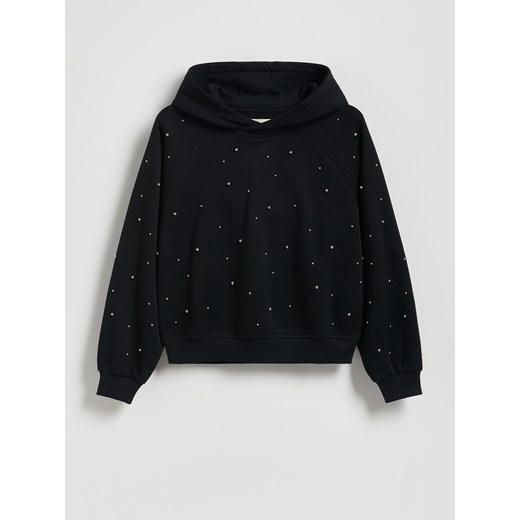 Reserved - Bluza z aplikacjami - czarny ze sklepu Reserved w kategorii Bluzy dziewczęce - zdjęcie 186694855